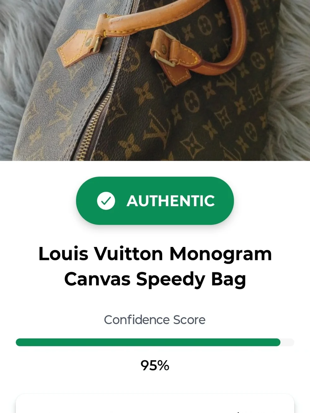 Louis Vuitton Monogram Duffel Bag with Tan Handles
